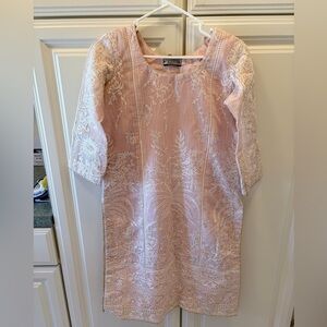 Zara Blush Pink Lace Dress